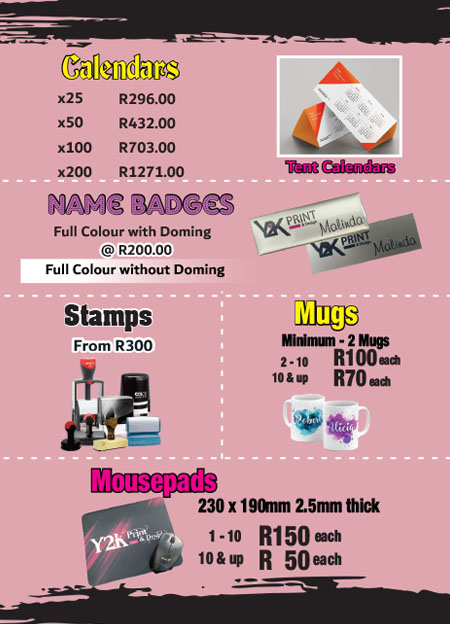 Price List